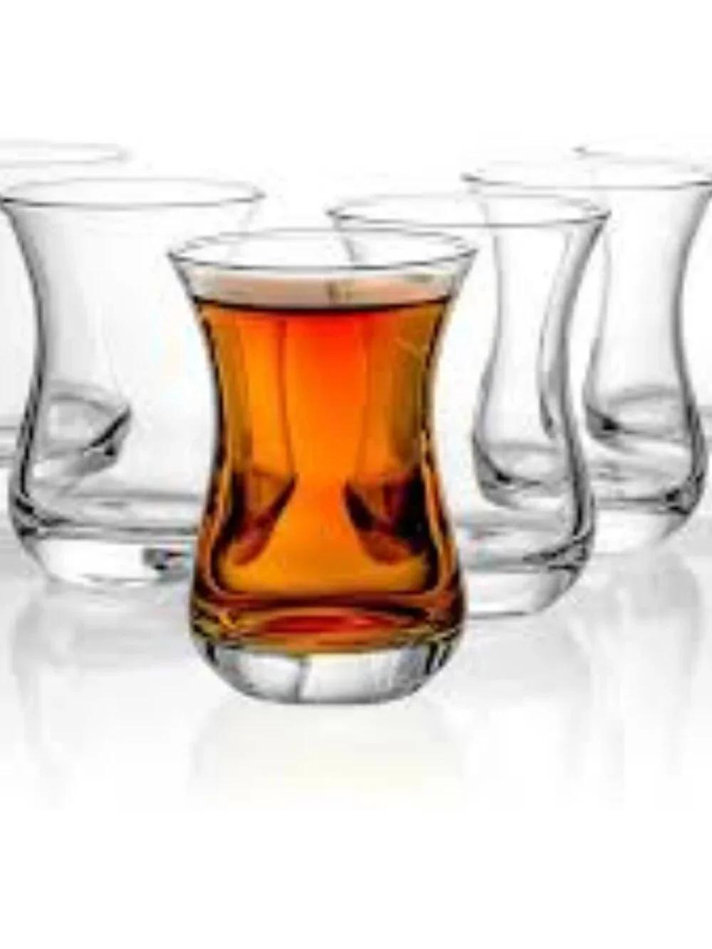Set of 6 Authentic Turkish Tea/Coffee Cups Tulip Shaped
